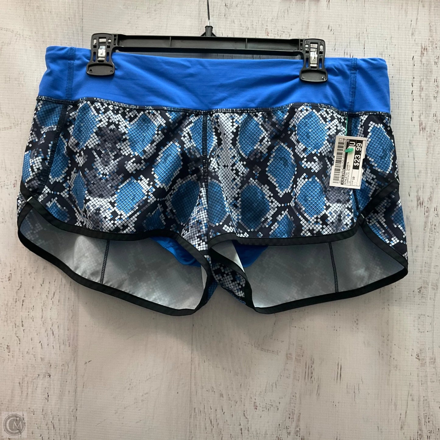 Athletic Shorts By Lululemon In Snakeskin Print, Size: 10