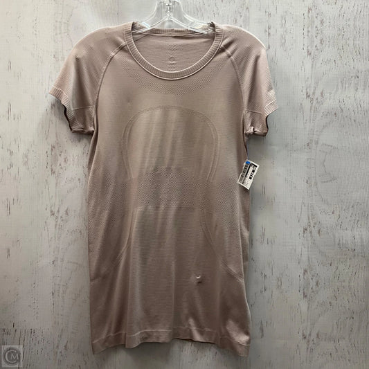 Athletic Top Short Sleeve By Lululemon In Pink, Size: 8