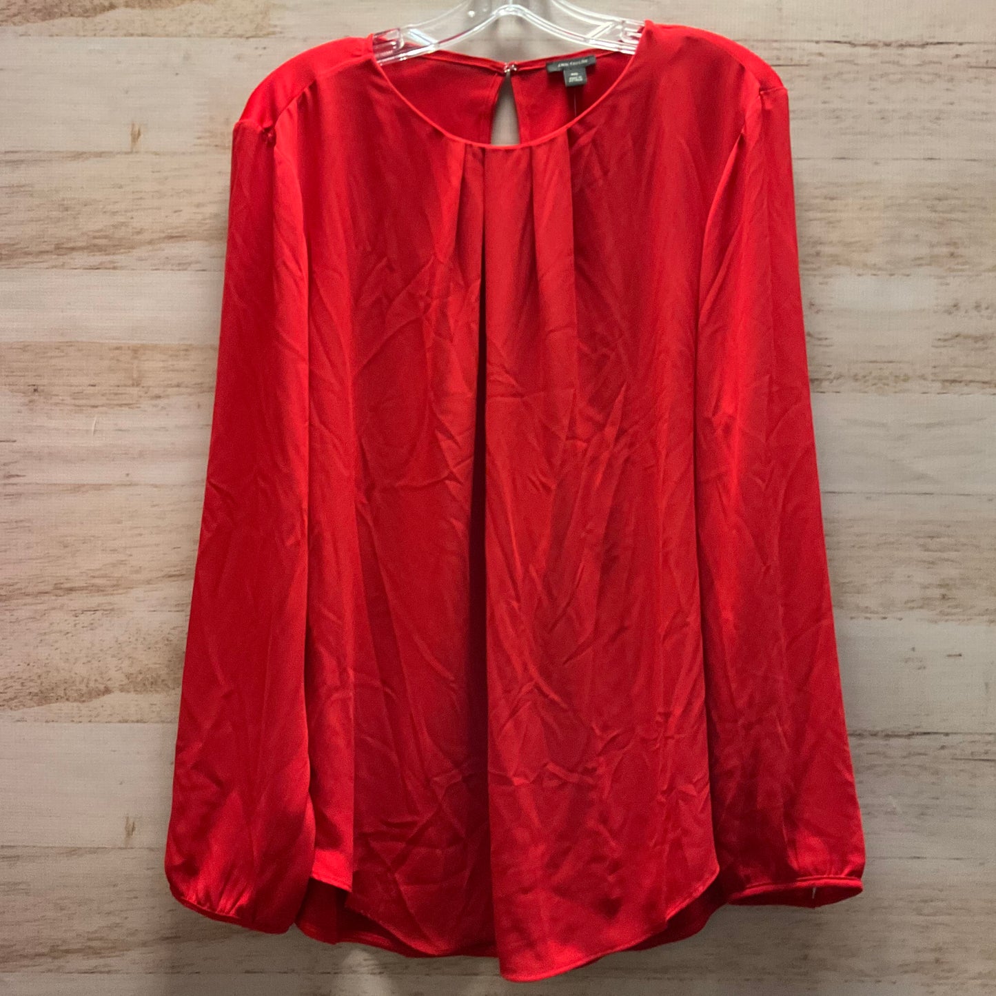 Top Long Sleeve By Ann Taylor In Red, Size: Xxl