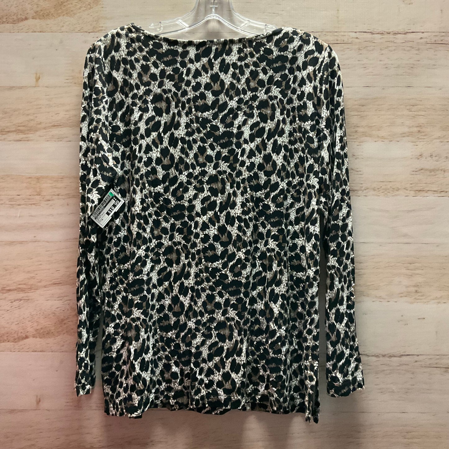 Top Long Sleeve By Mario Serrani In Animal Print, Size: M