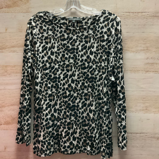 Top Long Sleeve By Mario Serrani In Animal Print, Size: M