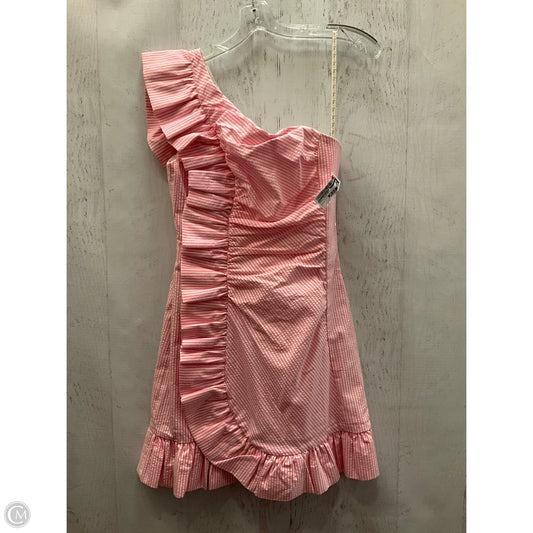 Dress Designer By Lilly Pulitzer In Pink & White, Size: 2