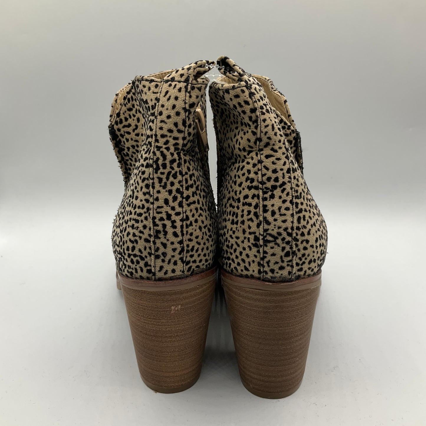 Boots Ankle Heels By Mia In Animal Print, Size: 6.5