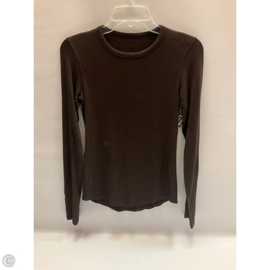 Athletic Top Long Sleeve Crewneck By Lululemon In Brown, Size: 8