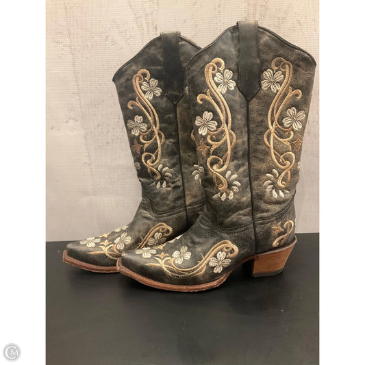 Boots Western By Clothes Mentor In Floral Print, Size: 9
