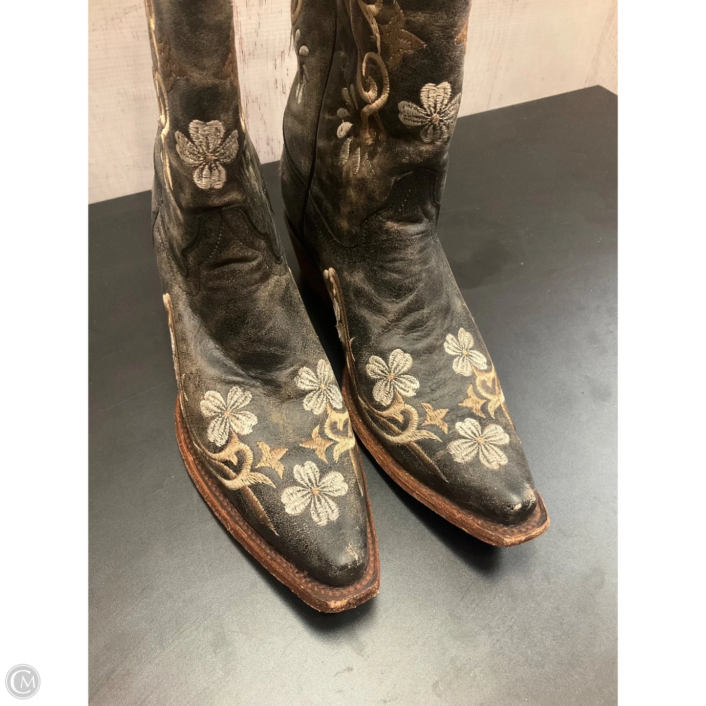 Boots Western By Clothes Mentor In Floral Print, Size: 9