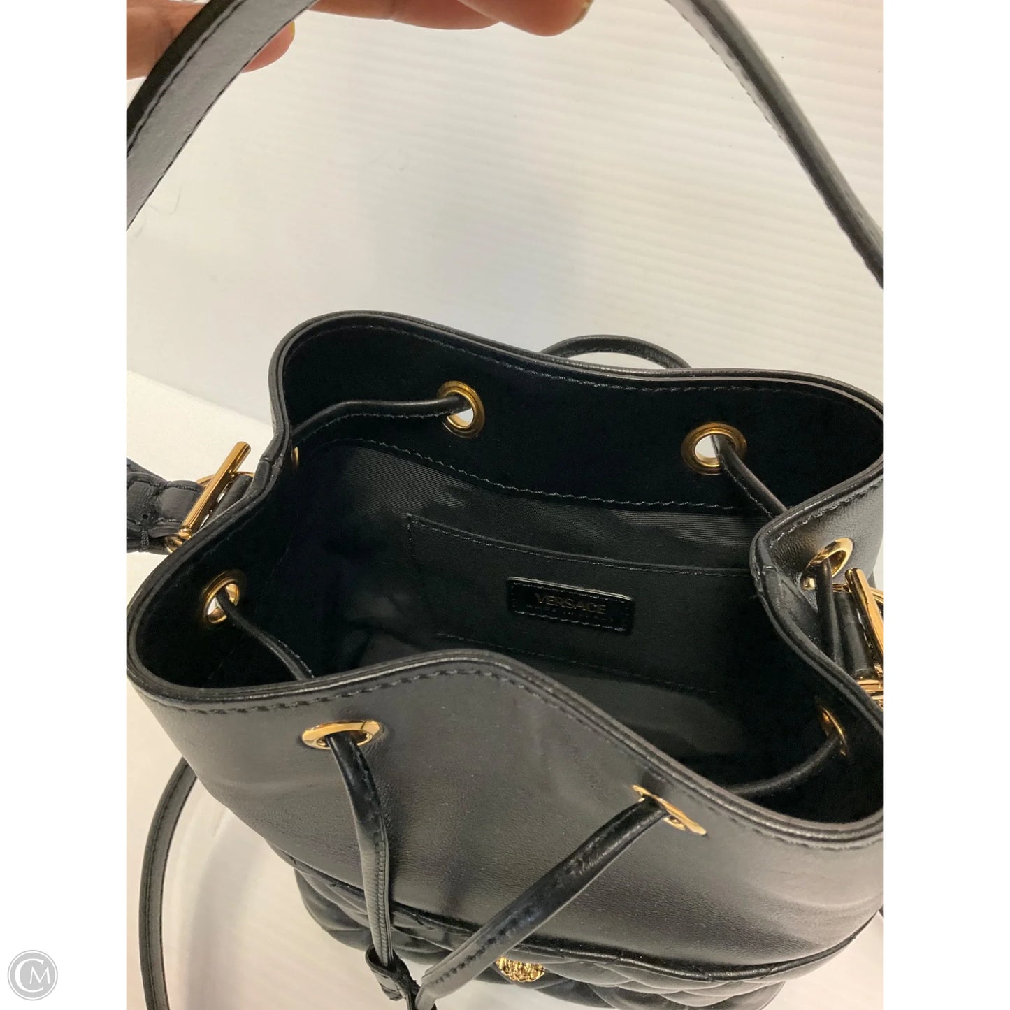 Handbag Luxury Designer By Versace, Size: Small