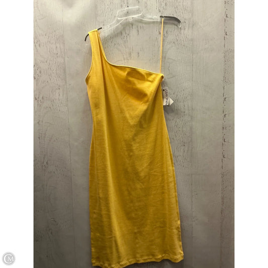 Dress Casual Midi By Nine West In Yellow, Size: 2x