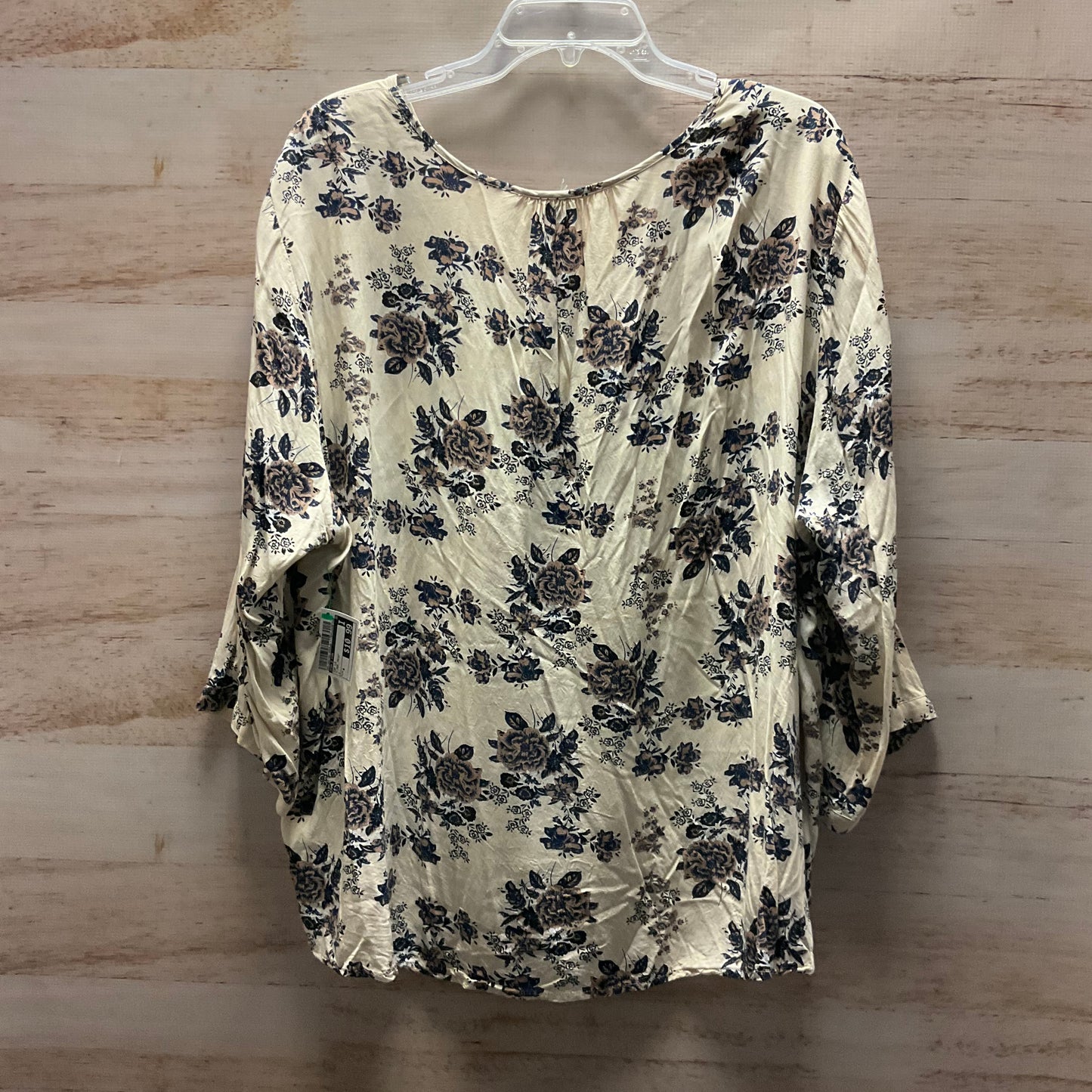 Top Long Sleeve By Fun 2 Fun In Floral Print, Size: 3X