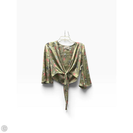 Top 3/4 Sleeve By Wildfox In Floral Print, Size: M