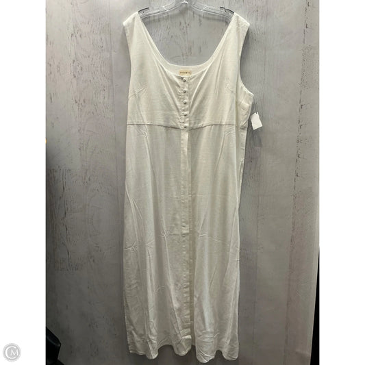Dress Casual Midi By Clothes Mentor In White, Size: 3x