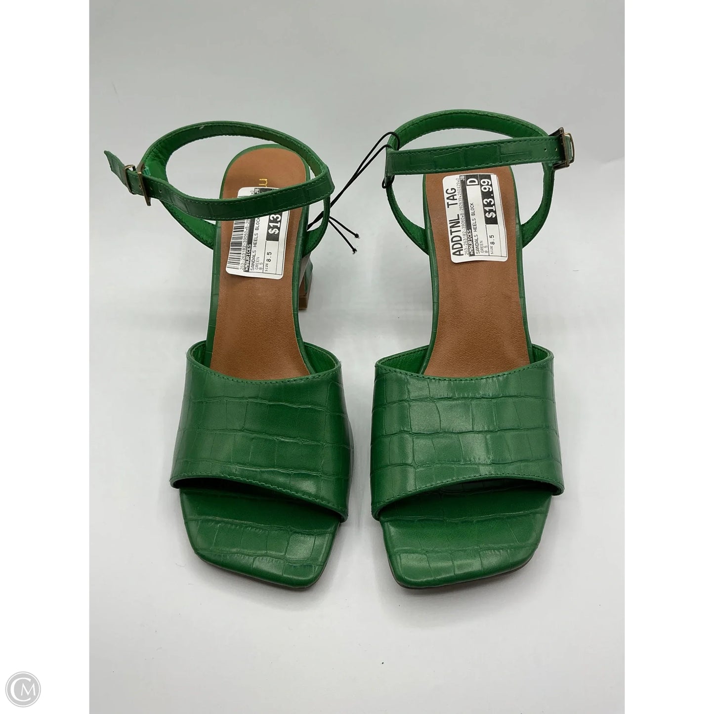 Sandals Heels Block By Maurices In Green, Size: 8.5