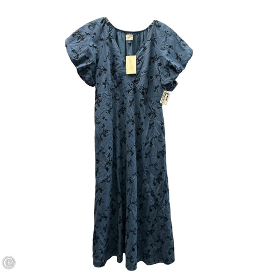 Dress Casual Midi By Universal Thread In Black & Blue, Size: L