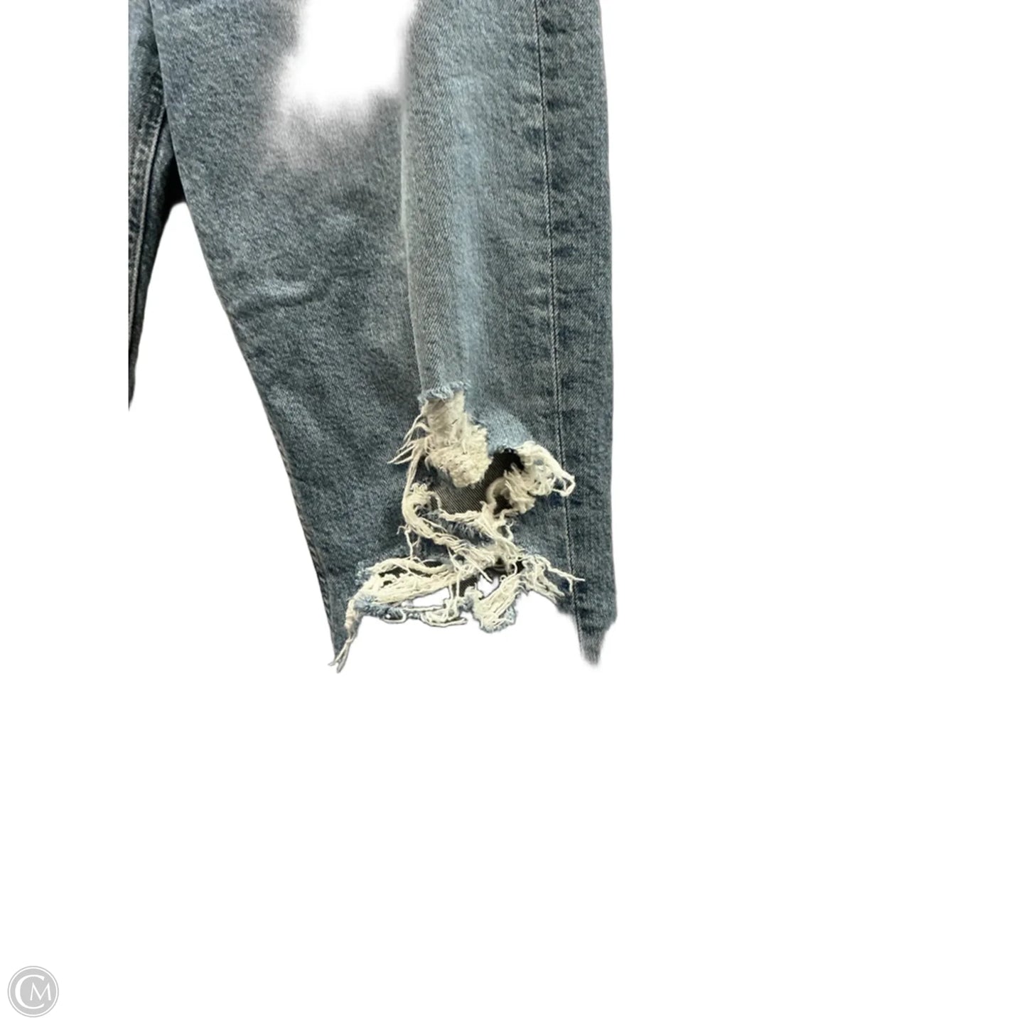 Jeans Straight By Agolde In Blue Denim, Size: 4