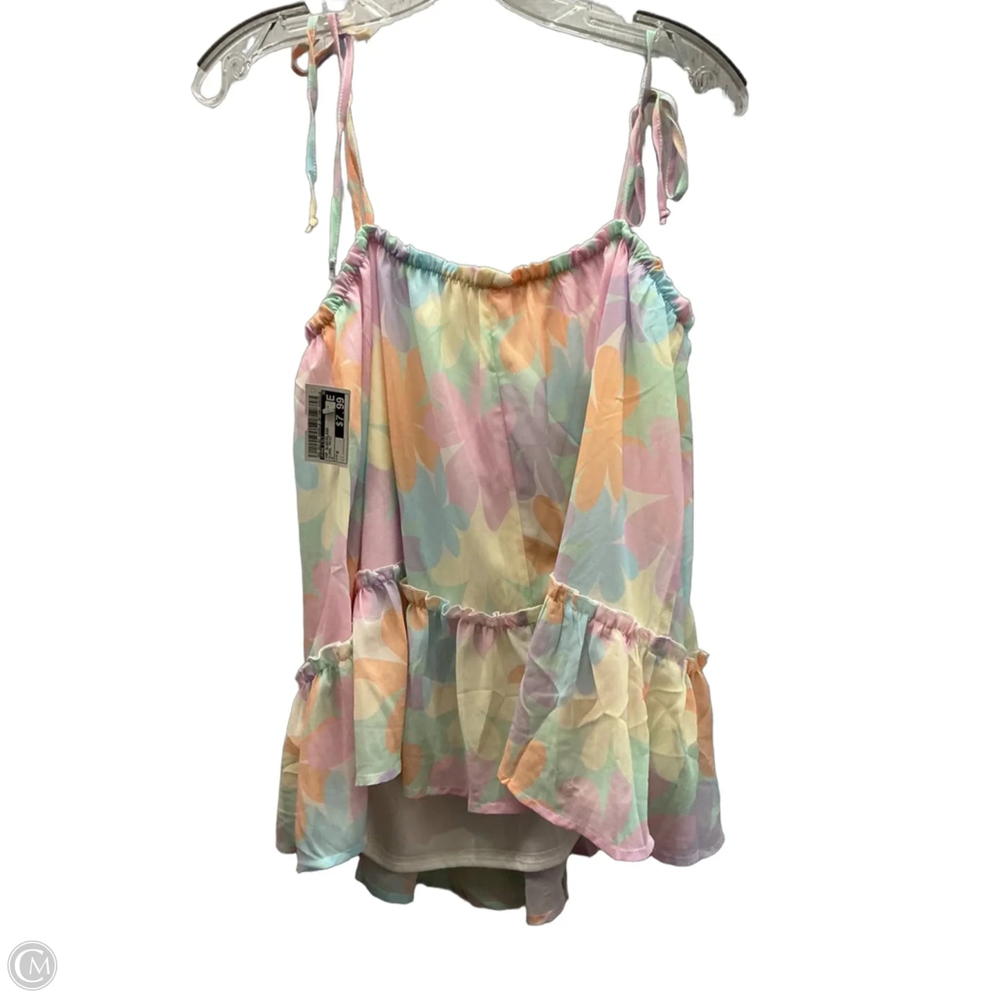 Top Sleeveless By Pink Lily In Floral Print, Size: M