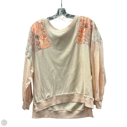 Top Long Sleeve By We The Free In Pink, Size: S