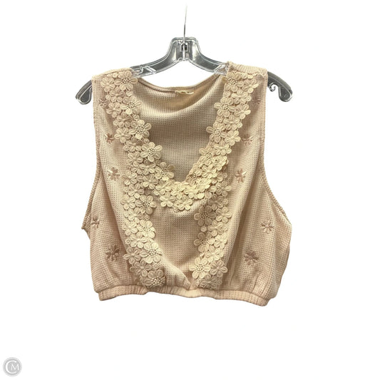 Top Sleeveless By Pol In Cream, Size: 3x
