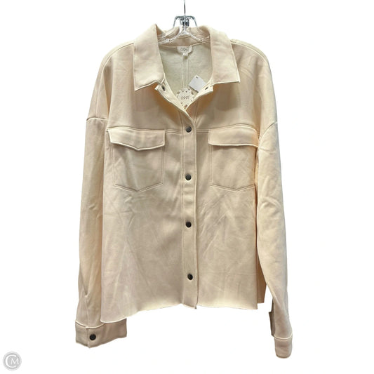 Jacket Shirt By Oddi In Cream, Size: 3x