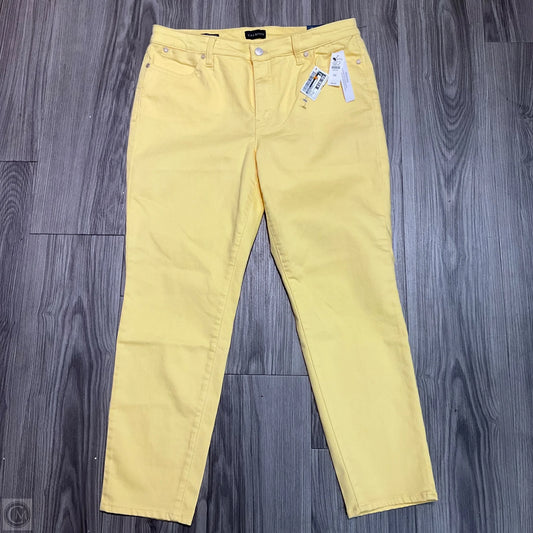 Jeans Skinny By Talbots In Yellow, Size: 12