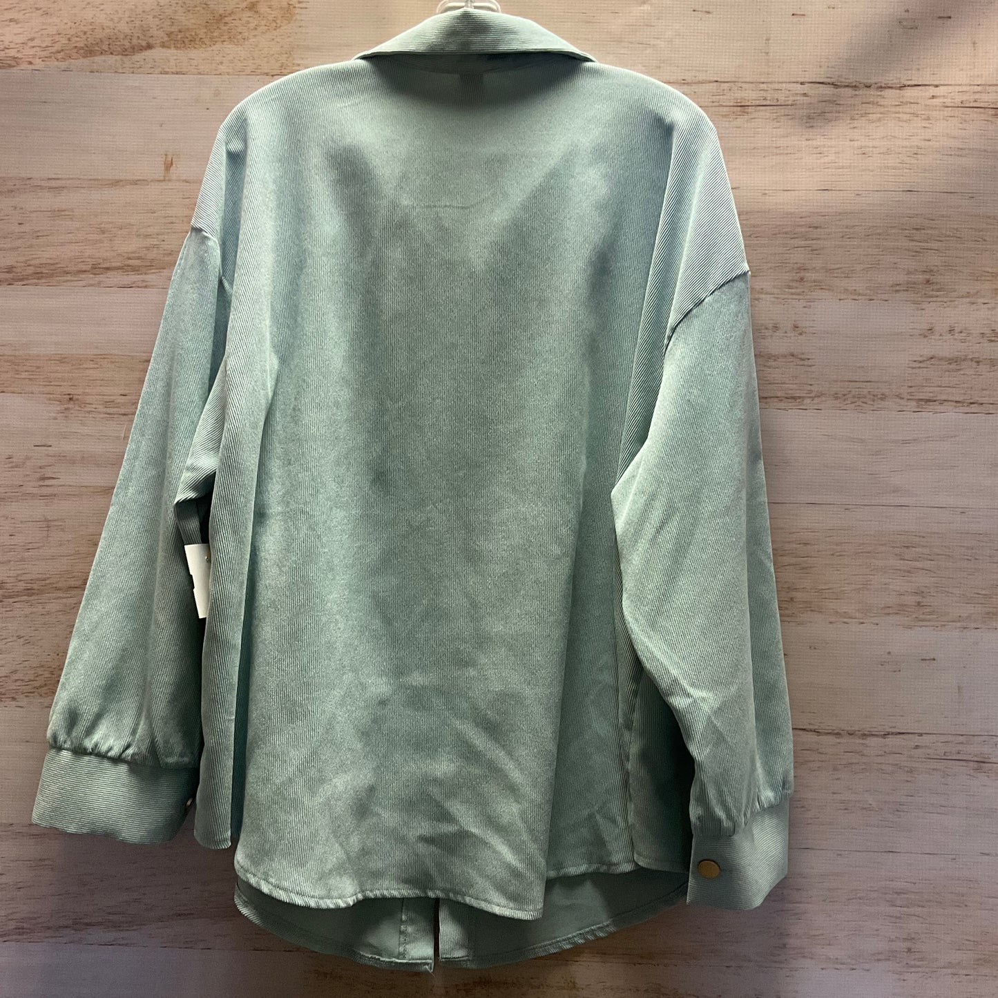 Top Long Sleeve By Shein In Green, Size: 2x