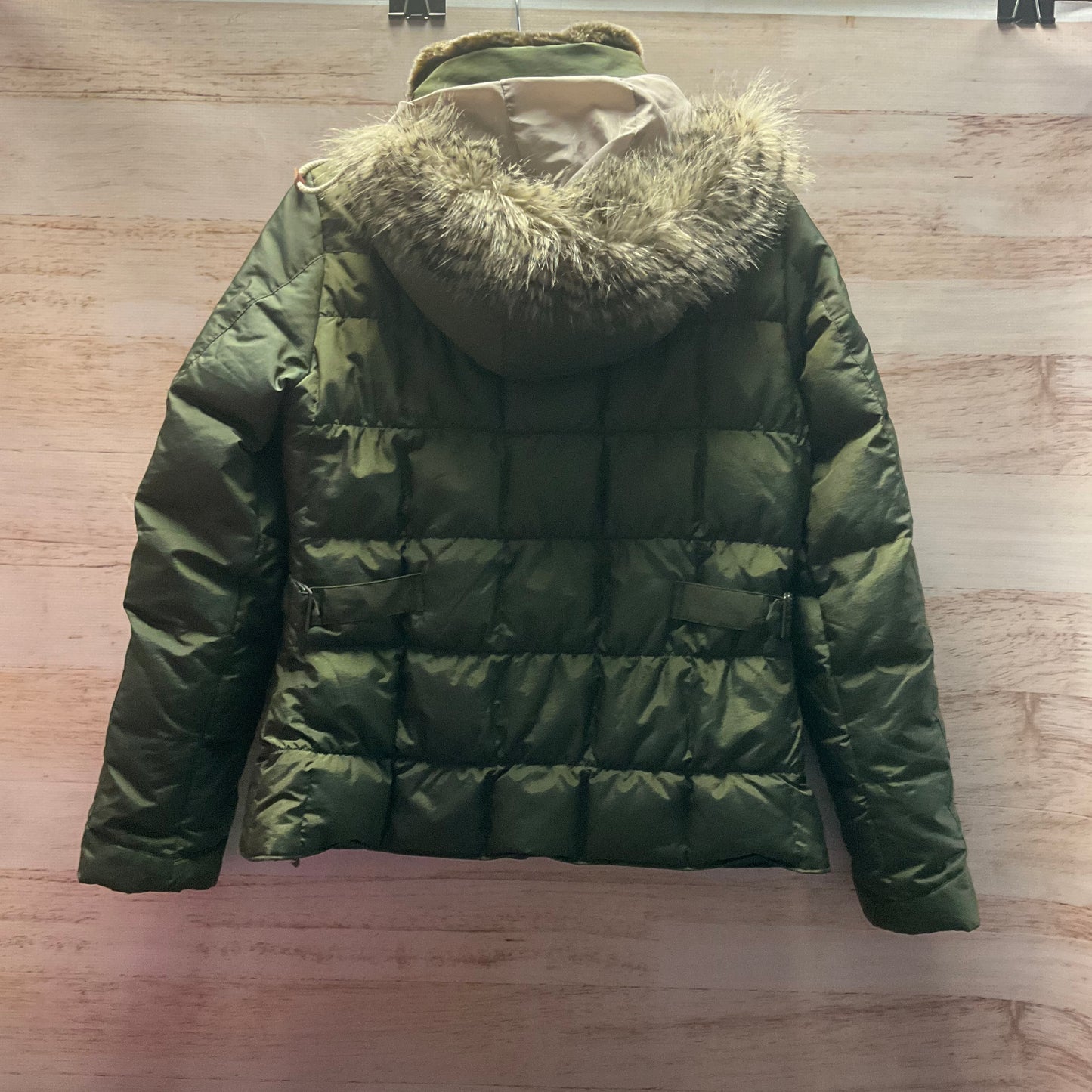 Coat Puffer & Quilted By Eddie Bauer In Green, Size: M