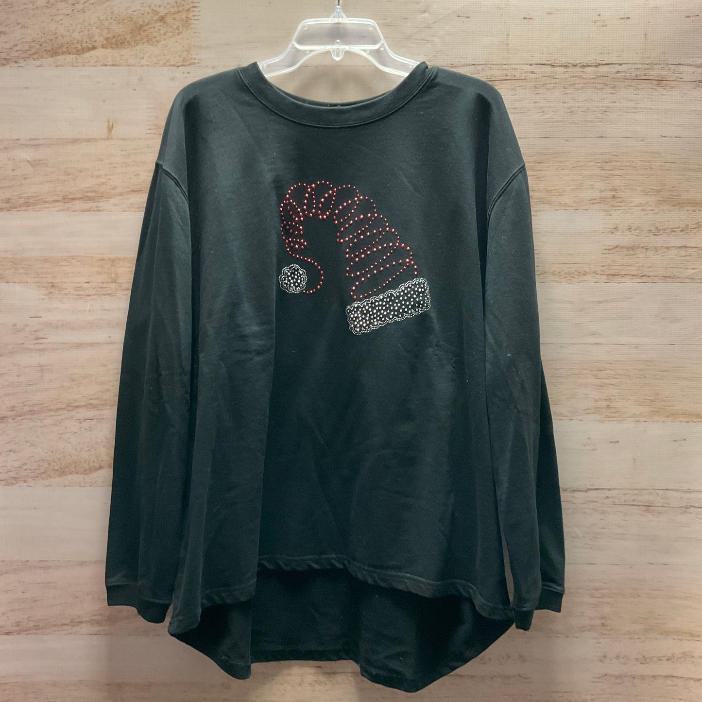 Sweatshirt Crewneck By Clothes Mentor In Black, Size: 2x