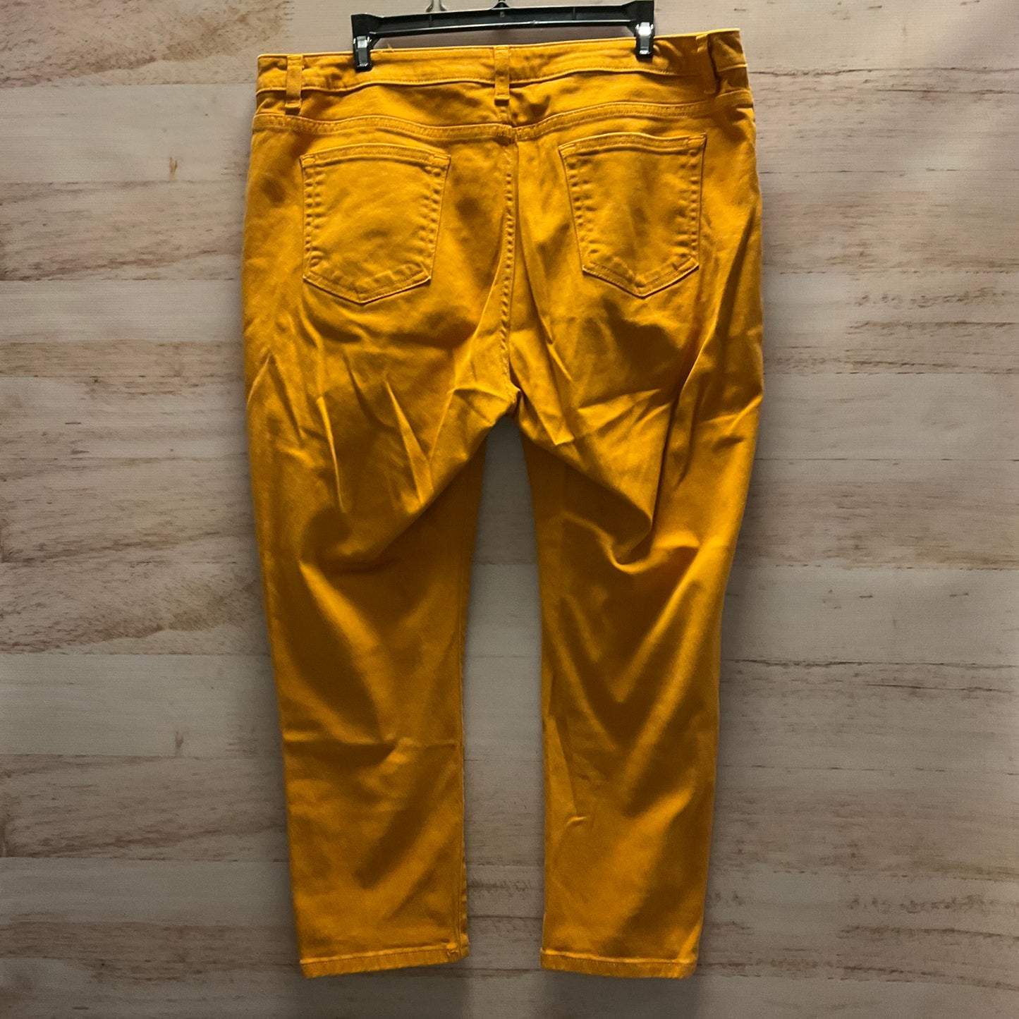 Jeans Cropped By Michael Kors In Yellow, Size: 14