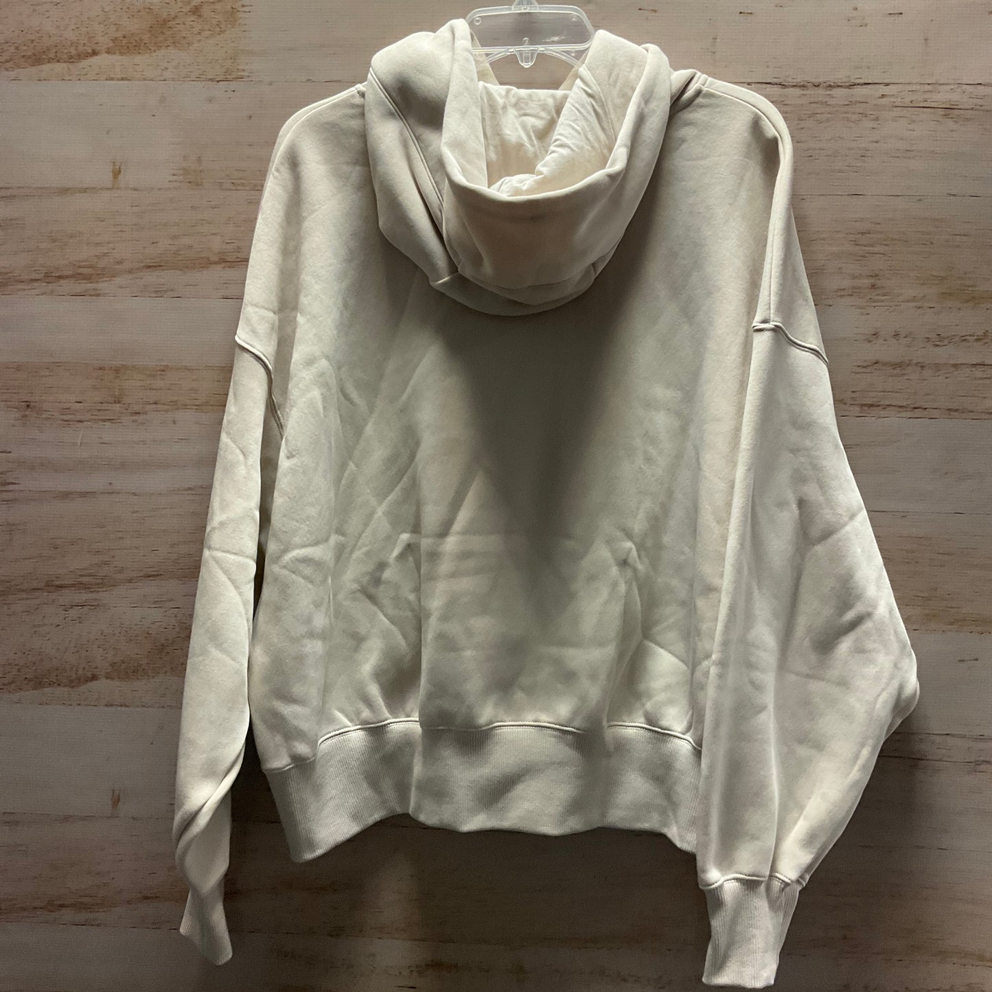 Athletic Sweatshirt Hoodie By Nike In Tan, Size: S