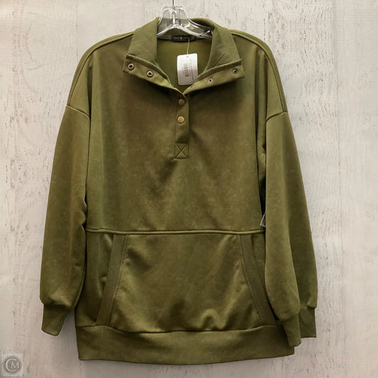 Sweatshirt Collar By Clothes Mentor In Green, Size: M