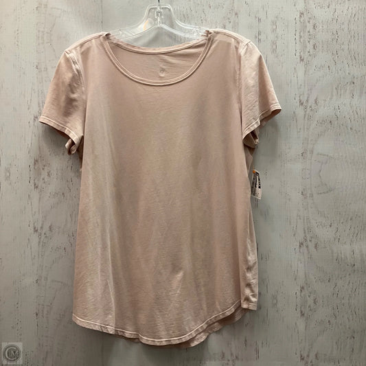Athletic Top Short Sleeve By Lululemon In Pink, Size: 8