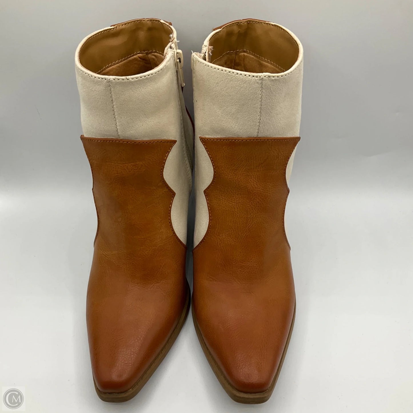 Boots Ankle Heels By Pink Lily In Brown, Size: 8