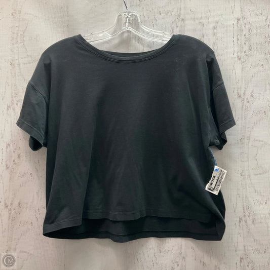 Athletic Top Short Sleeve By Lululemon In Black, Size: 6