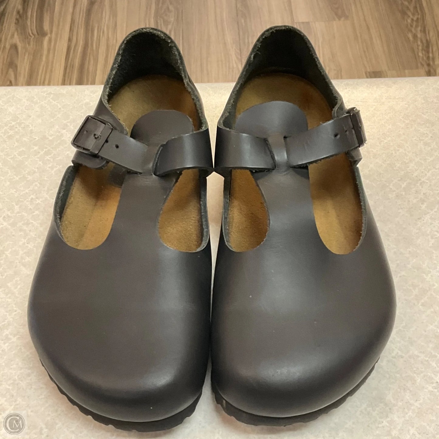 Sandals Flats By Birkenstock In Black, Size: 7.5