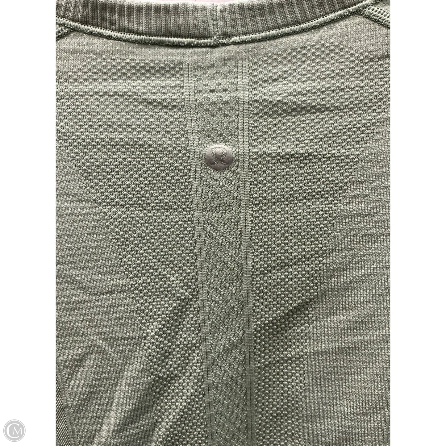 Athletic Top Long Sleeve Collar By Lululemon In Green, Size: 10