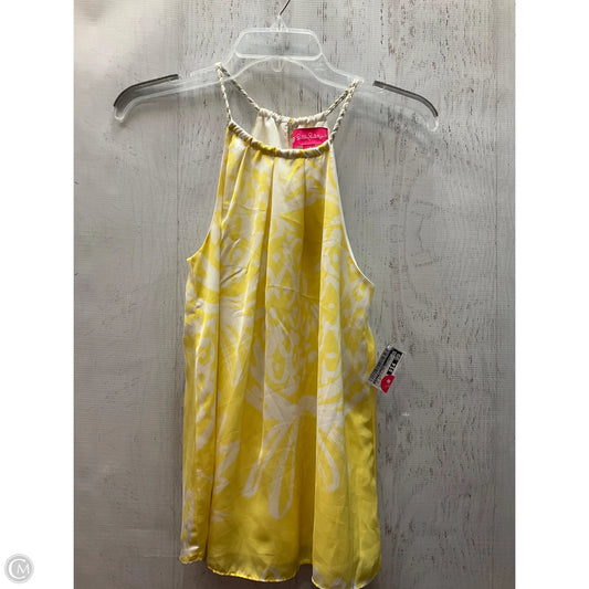 Top Sleeveless Designer By Lilly Pulitzer In Yellow, Size: S