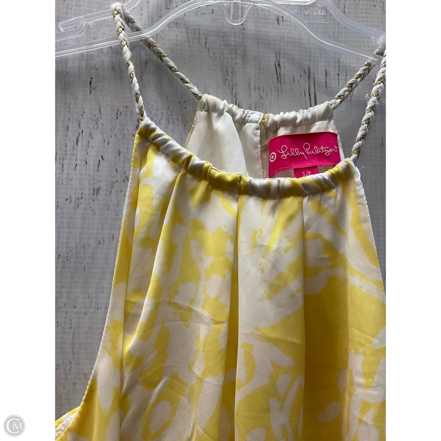Top Sleeveless Designer By Lilly Pulitzer In Yellow, Size: S