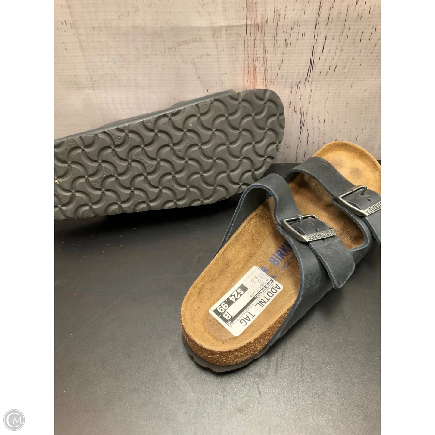 Sandals Flats By Birkenstock In Black, Size: 9.5