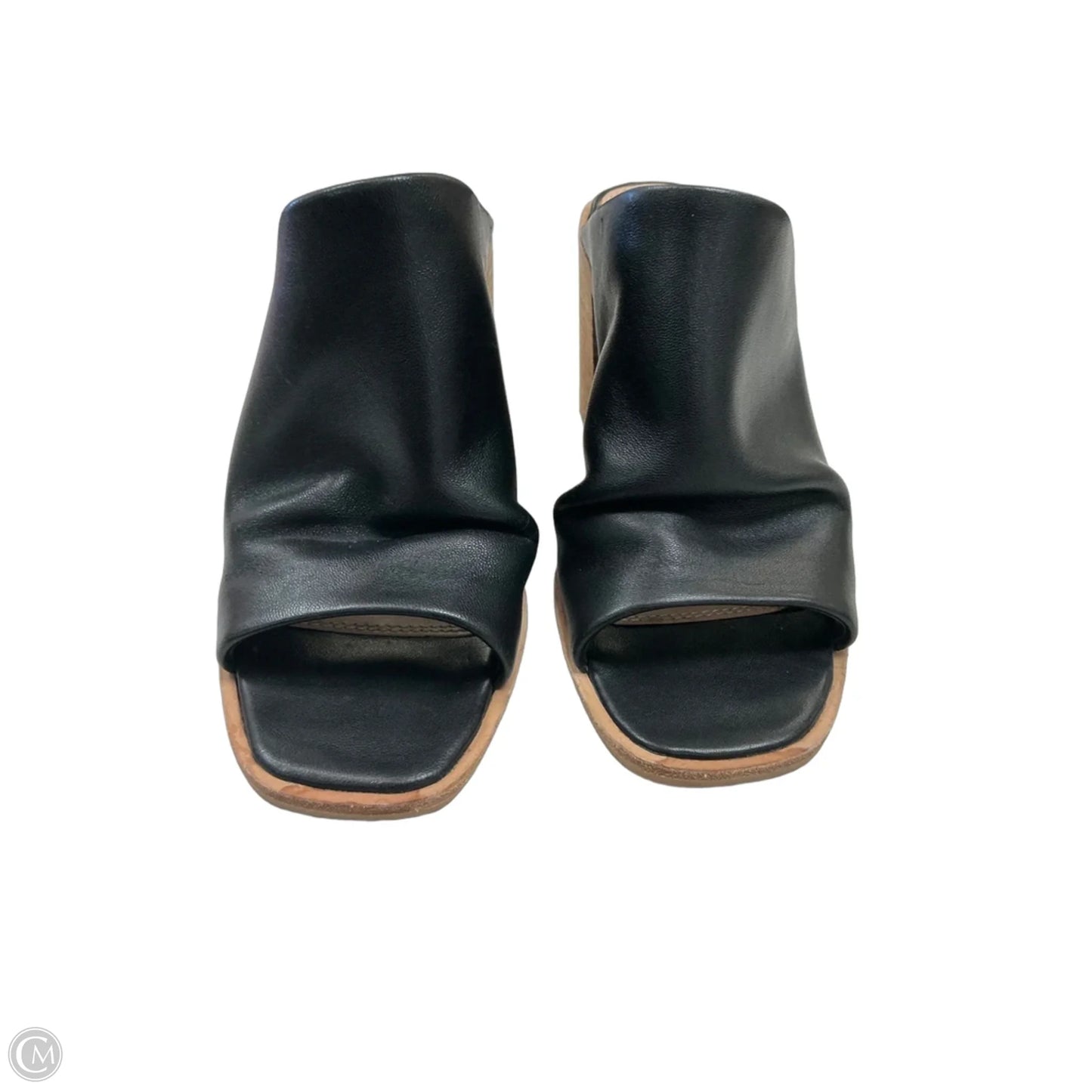 Sandals Heels Block By Steve Madden In Black, Size: 6.5