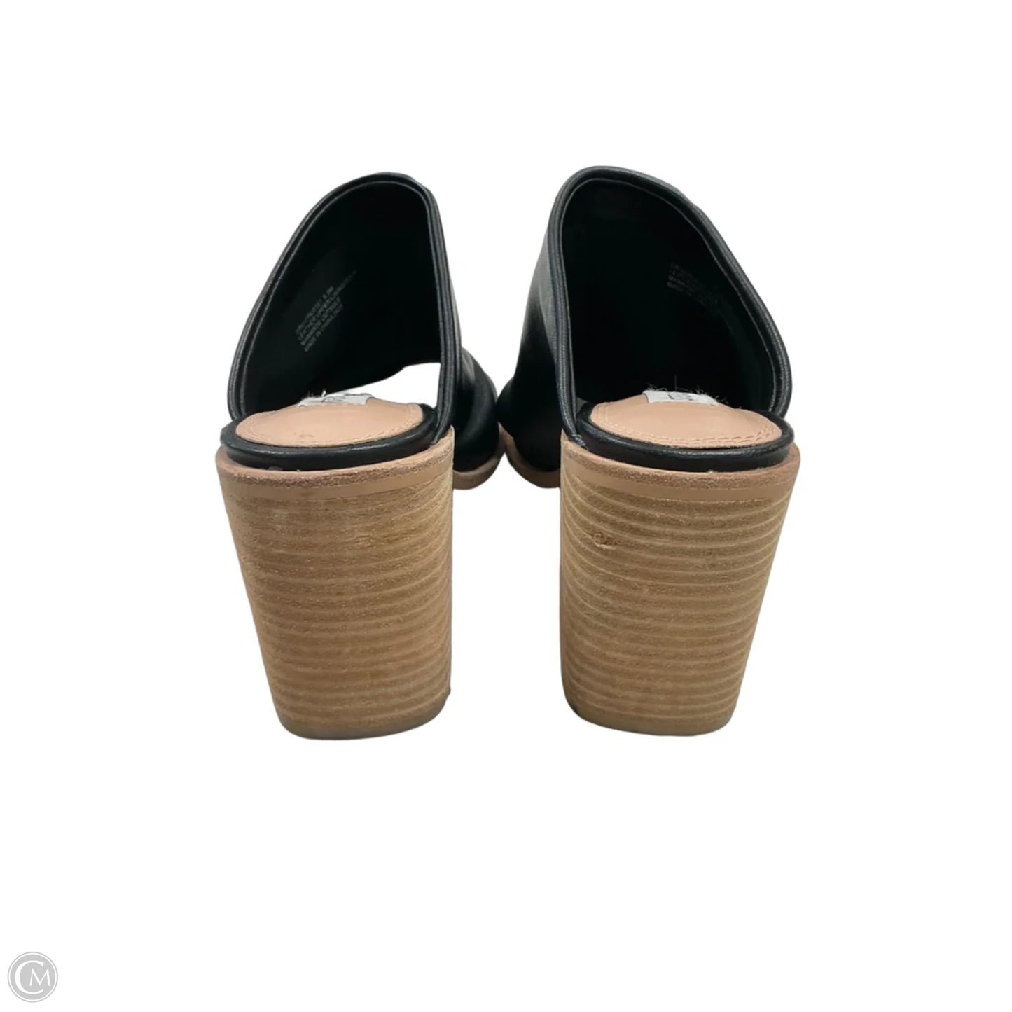 Sandals Heels Block By Steve Madden In Black, Size: 6.5