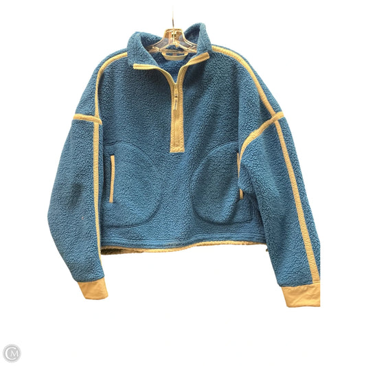 Sweatshirt Collar By Free People In Blue, Size: M