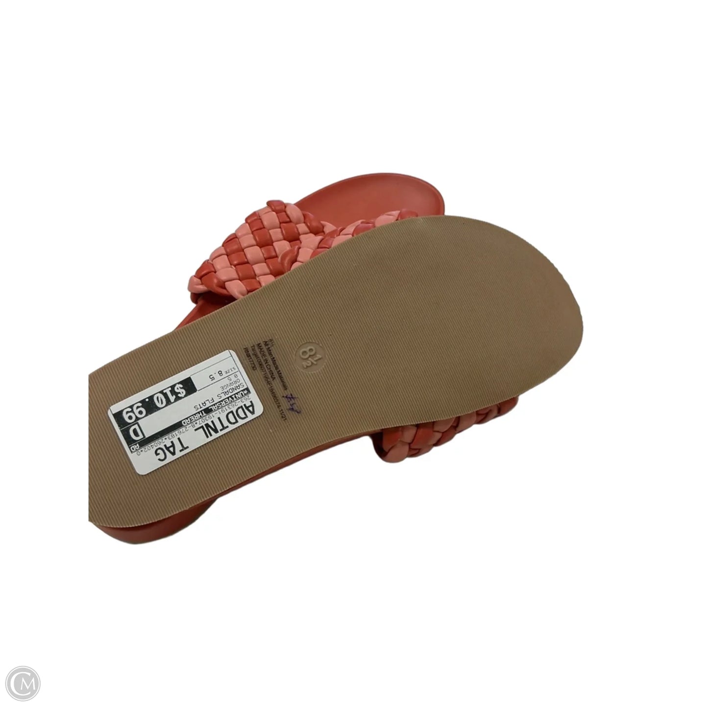Sandals Flats By Universal Thread In Orange, Size: 8.5