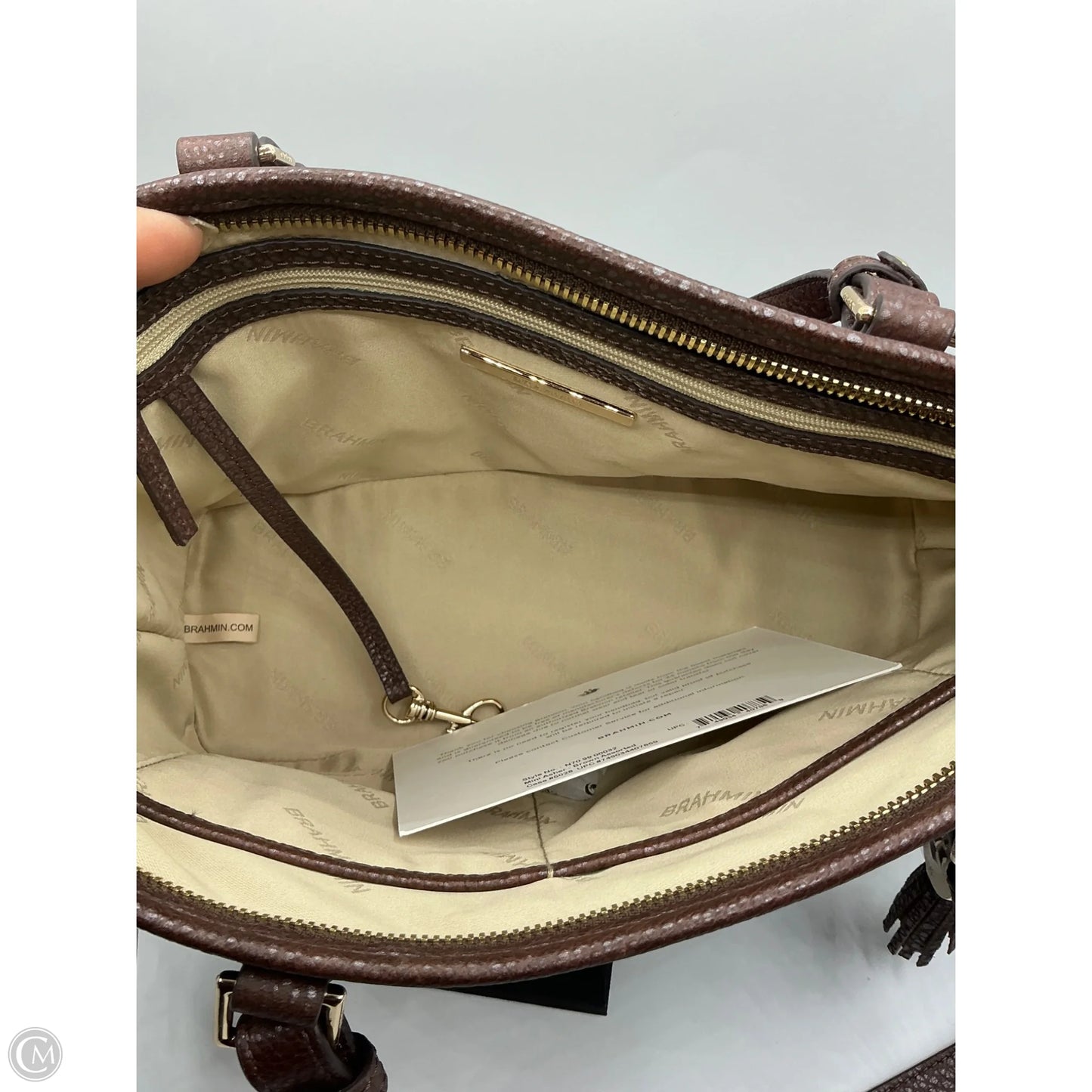 Handbag Designer By Brahmin, Size: Small