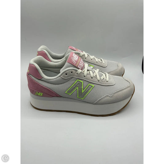 Shoes Sneakers By New Balance In Grey & Pink, Size: 7