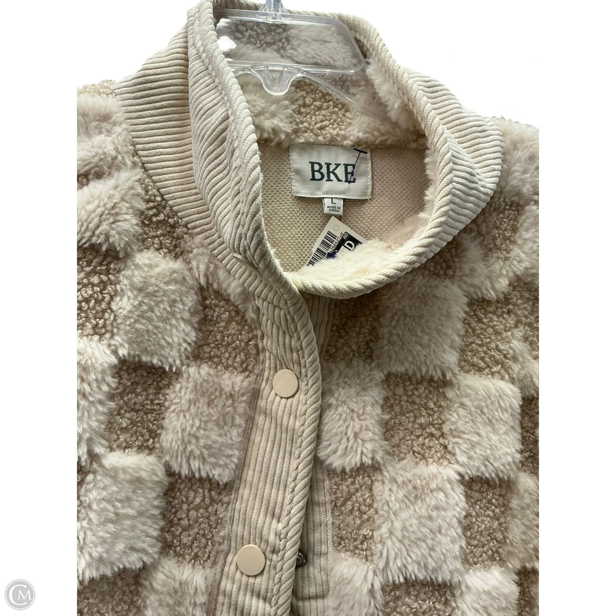 Jacket Other By Bke In Cream & Tan, Size: L