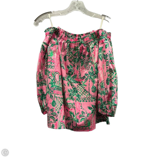 Top Long Sleeve Designer By Lilly Pulitzer In Pink, Size: S