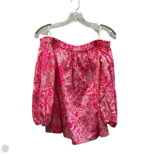 Top Long Sleeve Designer By Lilly Pulitzer In Pink, Size: S
