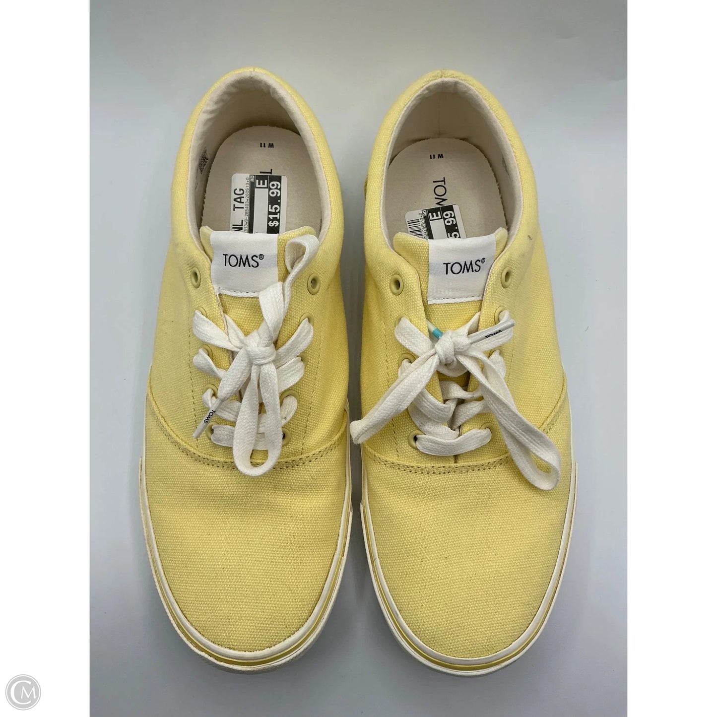 Shoes Flats By Toms In Yellow, Size: 11