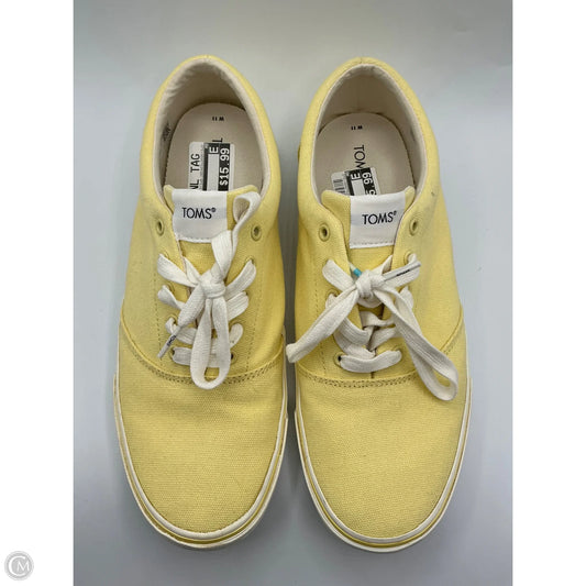 Shoes Flats By Toms In Yellow, Size: 11