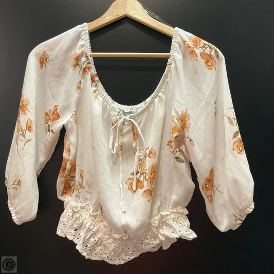 Top Long Sleeve By Iris In White, Size: S