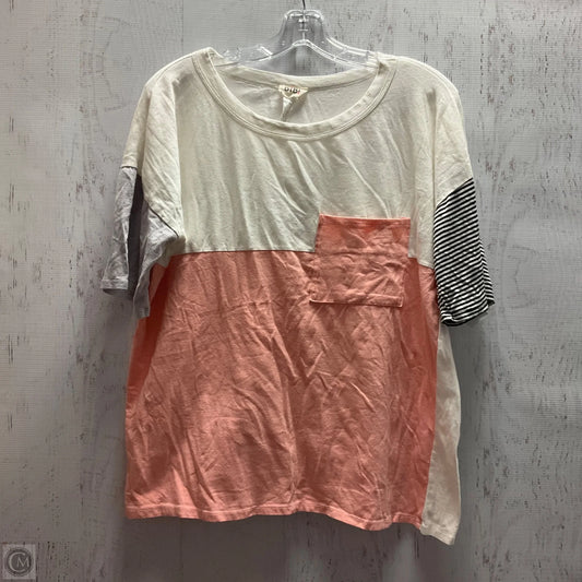 Top Short Sleeve By Bibi In Multi-colored, Size: Xl